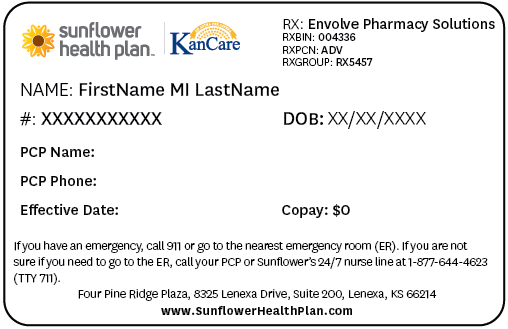 Sunflower Health Plan KanCare member ID